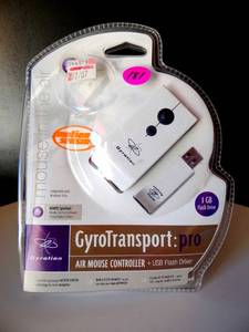 lot 181 image: NEW Gyration GyroTransport PRO Air Mouse Controller with 512 MB Flash Drive