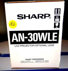 lot 186 image: SHARP AN-30WLE LCD PROJECTOR OPTIONAL LENS 90mm 14.5 - NIB
