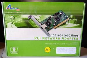 lot 201 image: AirLink 101 AGIGA32PCI GIGABIT 101001000 MBPS PCI Network Adapter - NEW IN BOX