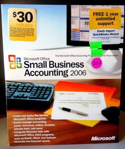 lot 202 image: Microsoft Office Small Business Accounting 2006 Version  Brand New Sealed