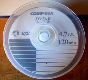 lot 236 image: COMP USA DVD-R 4.7GB120 MINUTE WRITEABLE DISK - 50 PACK (NEVER USED)