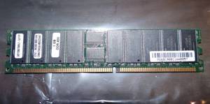 lot 254 image: 1 GB DDR400 MEMORY IN STATIC BAG