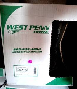 lot 82 image: West Penn 841BK1000 Solid RG6U Type CATV Coaxial Cable Black 1000 Ft - $$$
