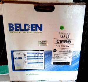 lot 83 image: Belden 7851A 23 AWG Bonded Pair DataTwist Cat6E & 4PRB Cable 1000 Ft (250 FEET)