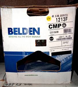 lot 84 image: Belden 1213F Plenum Cat 5e Ethernet Network Cables (ALMOST FULL) $$$