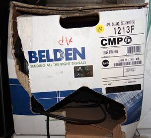 lot 93 image: Belden 1213F Plenum Cat 5e Ethernet Network Cables (PARTIAL BOX)