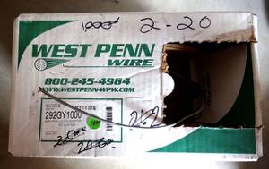 lot 104 image: West Penn 292GY1000 202 Stranded Communication Cable Gray 1000 Ft (PARTIAL BOX) ALMOST FULL
