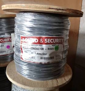lot 110 image: SOUND & SECURITY Alarm and Security Cable, Multi-Conductor, Unshielded, Riser, Gray Premium-Grade, Gray PVC, 1000 - NEW