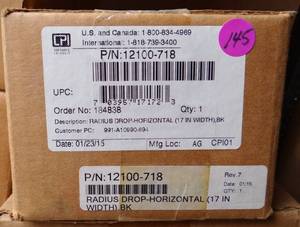 lot 145 image: CHATSWORTH 12100-718 Cable Runway Radius Drop Cross Member - NIB