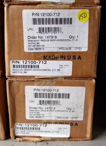 lot 150 image: CHATSWORTH Cable Runway Radius Drop, Cross Member, 11 in.W, Black MFR # 12100-712 (X2) NIB