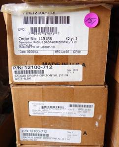 lot 151 image: CHATSWORTH Cable Runway Radius Drop, Cross Member, 11 in.W, Black MFR # 12100-712 (X2) NIB