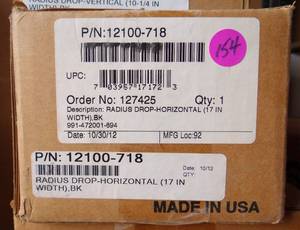 lot 154 image: CHATSWORTH 12100-718 Cable Runway Radius Drop Cross Member - NIB
