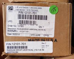 lot 155 image: Chatsworth 12101-701 Radius Drop 10 14 Black - NEW IN BOX