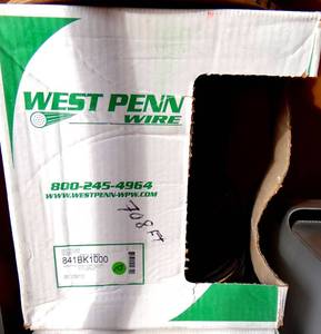 lot 158 image: West Penn 841BK1000 Solid RG6U Type CATV Coaxial Cable Black 708 OF 1000 Ft - $$$