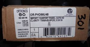 lot 301 image: ORTRONICS  PHD66U48 Clarity 6 48-port Category 6 patch panel, six-port modules, 19 x 3.5 -$$$$