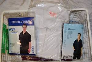 lot 93 image: Barber Apparel Jacket and Zipper Front Scrubs