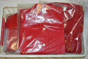 lot 155 image: Red Button Down Jackets, 8 Total