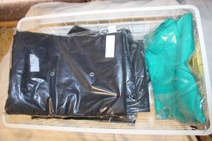 lot 260 image: Stylist Wear Black Silk and Green
