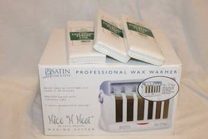 lot 38 image: Waxing Lot Satin Smooth Wax Warmer and Muslin Epilating Strips
