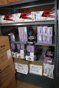 lot 53 image: Metal Shelf Unit CONTENTS NOT INCLUDED           PLEASE PLAN TO PICK UP SHELVING ON SATURDAY, NOV. 20  CALL 817-271-4860 TO MAKE ARRANGEMENTS
