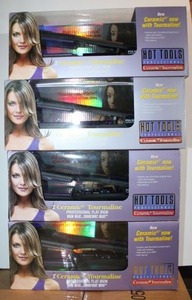 lot 59 image: Hot Tools Flat Irons, see pictures for sizes, 4 Total
