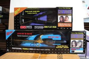 lot 65 image: Hot Tools Triangle and Mini Flat Iron, 2 Total