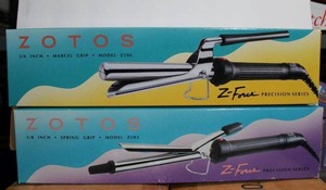 lot 125 image: Zotos 34 Styling Iron Model Z506, 2 Total and Zotos 58 Styling Iron Model Z503, 2 Total