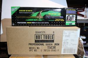 lot 134 image: Hot Tools Ribbon Irons, 7 Total