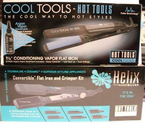lot 192 image: Hot Tools Cool Tools 1-14 Flat Iron, and Helix Flat Iron and Crimper Kit
