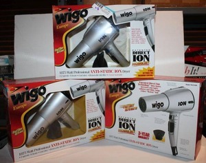 lot 84 image: Wigo Anti-Static Ion Dryer Model WG5106, 3 Total