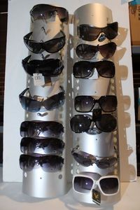 lot 367 image: Sunglasses and 2 Metal Display Stands