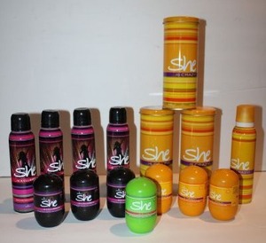 lot 698 image: She�.is Crazy Perfume Items and She�.is a Clubber Items