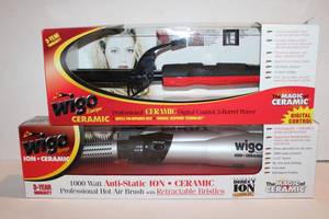 lot 387 image: Wigo 3-Barrel Waver and Anti-Static Ion Hot Air Brush