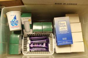 lot 798 image: Sheer Delight and High&Light Hair Lightener, Shiny Silver Gel, and Cosmetic Pad Holders