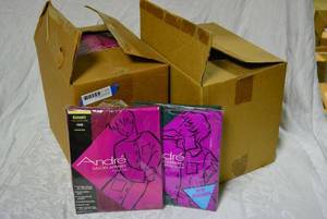 lot 580 image: Andre Salon Apparel Cover Up #9600, 1 Box and Andre Silhouettes Swing Jacket #9700, 1 Box