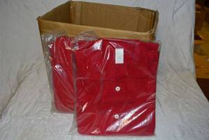 lot 633 image: Red Button-Down Shirts, 10 Total