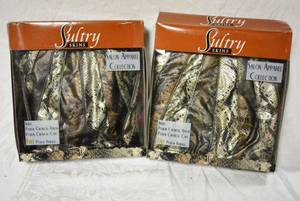 lot 653 image: Sultry Skins Platinum Python Sets, (each includes 1 Apron, 1 Cape, and 1 Handbag), 2 Total