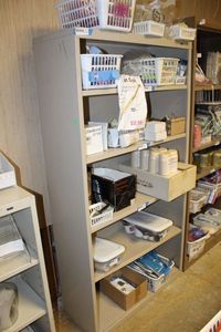 lot 940 image: Tennsco Metal Shelf Unit CONTENTS NOT INCLUDED        PLEASE PLAN TO PICK UP SHELVING ON SATURDAY, NOV. 20  CALL 817-271-4860 TO MAKE ARRANGEMENTS