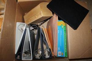 lot 890 image: Office Lot Binders, Disc Holder, Clasp Envelopes and Clip Boards