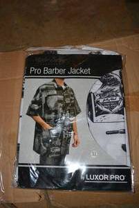 lot 857 image: Luxor Pro Barber Jacket, XL,   65 Black  25 White