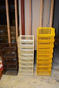 lot 815 image: Plastic Stackable Bins as shown