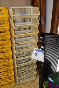 lot 821 image: Plastic Stackable Bins as shown