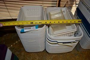lot 824 image: Plastic Stackable Bins as shown