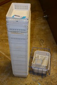 lot 827 image: Plastic Stackable Bins as shown