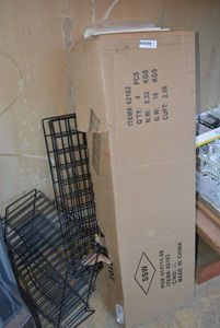 lot 1026 image: Plastic Shelves and Black Wire Displays