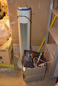 lot 1035 image: Misc. Lot Tower Fan Model FTT-8R, Office Items