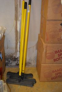 lot 1039 image: Plastic Bristle Brooms, 3 Total