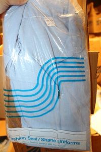 lot 605 image: Fashion SealShane Uniforms Pin Strip Shirts, Size M, 3 Large Boxes Full