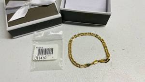 lot 153 image: 14KT Stamped Gold Bracelet 5.49 grams Made in South Africa BC102-8 D11410