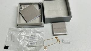 lot 154 image: Michael Kors Heart Duo Bracelet Rose Gold 14KT Stamped MKC1118AN791